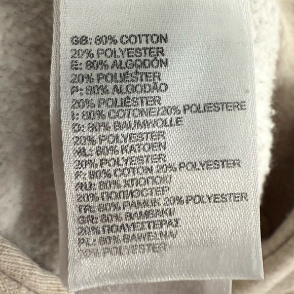 The North Face Cream Heather Graphic Hoodie Orange Logo Women’s Large - Picture 7 of 10